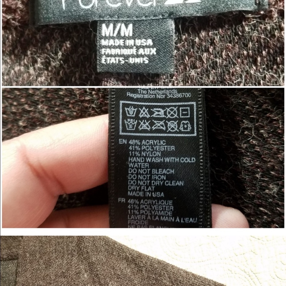 Forever 21 Medium Cacoon Cardigan Sweater Maroon